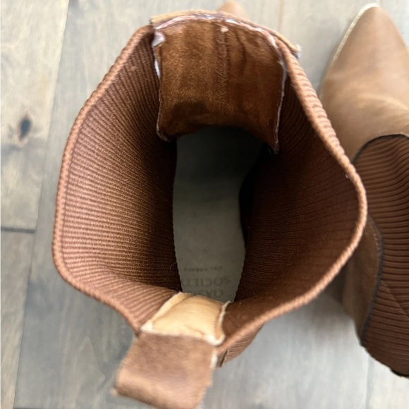 OASIS SOCIETY California Brown Vegan Leather Bootie Block Heel Women’s Size 8.5 - Picture 12 of 13